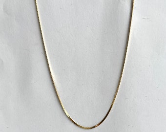 14K Gold Chain Necklace, 14K Serpentine Chain,  24 Inch Gold Necklace, Classic and Elegant, Gift for Her