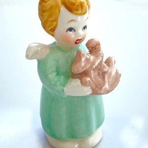 Goebel Angel Figurine, Angel with Toy Horse, Vintage Hummel Figurine, Christmas Angel, Angel Gift,