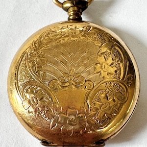 Antique Gold Filled Pocket Watch Case,  Providence Watch Case Co, Early 1900&#39;s, Antique Pendant, Pill Case, Antique Estate Jewelry