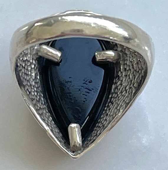 Carolyn Pollack Sterling Onyx Ring, Sterling Silv… - image 5