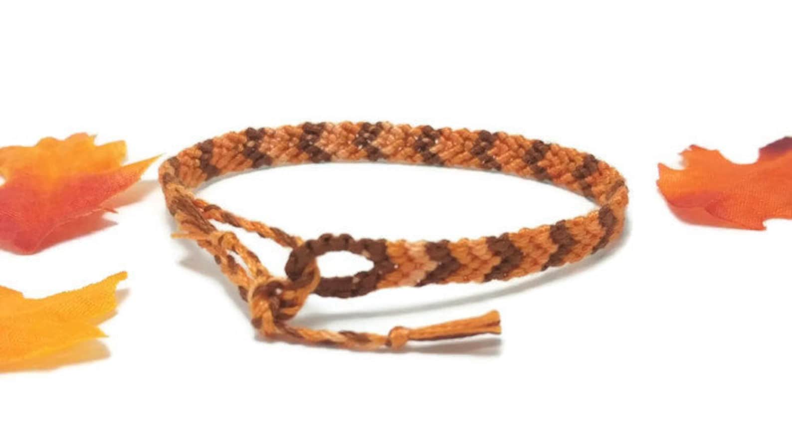Autumn Friendship Bracelet String Friendship Chevron Etsy