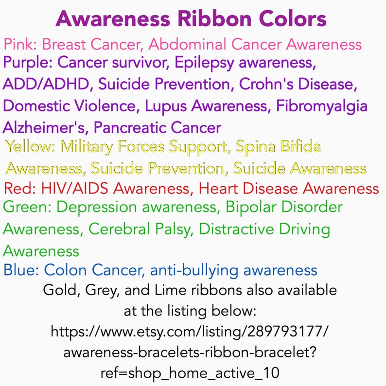 awareness bracelets, string friendship bracelets, breast cancer awareness, cancer gifts, lupus awareness, epilepsy, suicide awareness image 4