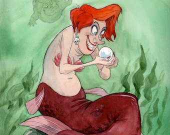 Medusa Mermaid Print