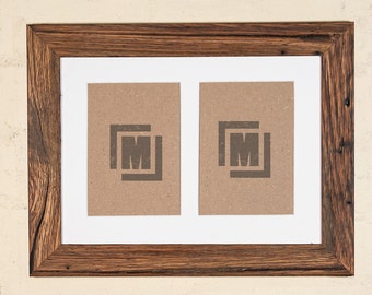2 in 1 picture Multi-Photo Frame for TWO 7" x 5" photos with off-white or black border. 2 in 1 picture frame. Aussie-made frame collage.