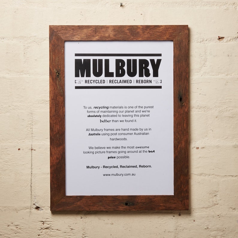 A3 Recycled Timber Picture Frames Original 40mm Frame Image 0