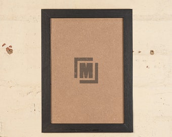 Slim Black Recycled Wood Picture frames. Various sizes such as 6 x 4, 8 x 8, A4, 10 x 13, 12 x 12, A3, A2, A1, - Mat Black Finish.