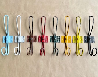 Pack of 5, 10 or 20 Colourful coat hooks, eco-friendly. Colours: Black, White, Pale Blue, Dark Green, Brown, Red, Yellow and Gold.Australia