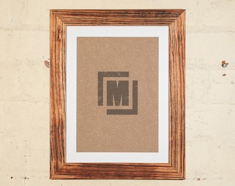 Original OiIed 4cm Photo Frame with Mat Board. Recycled Wooden Picture frame with off-white or black mat board Australian Made. Sustainable.