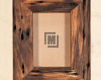 7" x 5" Chunky Recycled Wooden Photo Frame - Chunky Oiled Style. Eco picture frame.