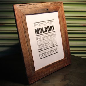 Desk standing picture frame, brown, wooden.