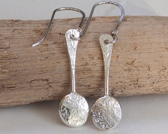 ARC earrings Argentium Silver Earrings, Pendulum Earrings, Silver Dangle Earrings, Drop Earrings, Hammered Silver, Dangle Earring, Handmade