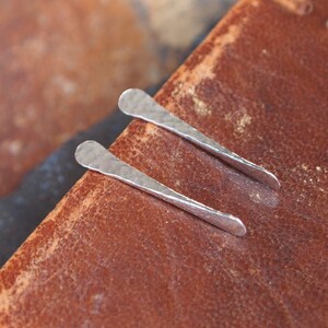 Silver earring studs, silver stud earrings, silver rod earrings, bar stud earrings, UK