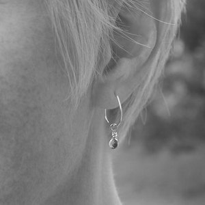 ARC Silver pebble drop earrings, silver drop earrings, argentium silver earrings, hammered silver, handmade, silver, jewelry, ARC Jewellery image 5
