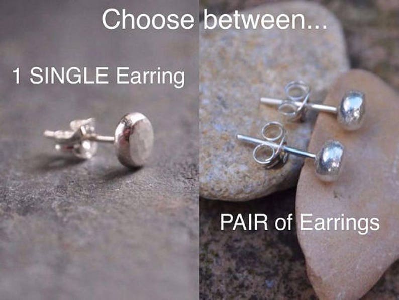 handmade Argentium earrings arc jewellery UK hammered silver earrings small recycled silver earrings Silver Stud Earrings silver studs