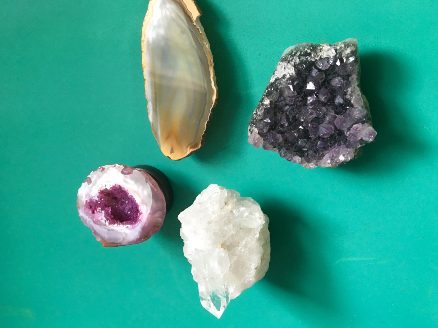 Crystal and Gemstone Geode Quartz Amethyst Etsy