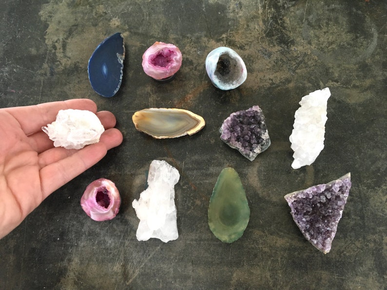 Crystal and Gemstone Geode Quartz Amethyst Etsy