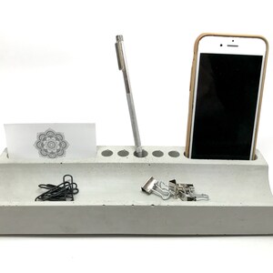 Beton Schreibtisch Organizer Bürospeicher Karteninhaber | Etsy