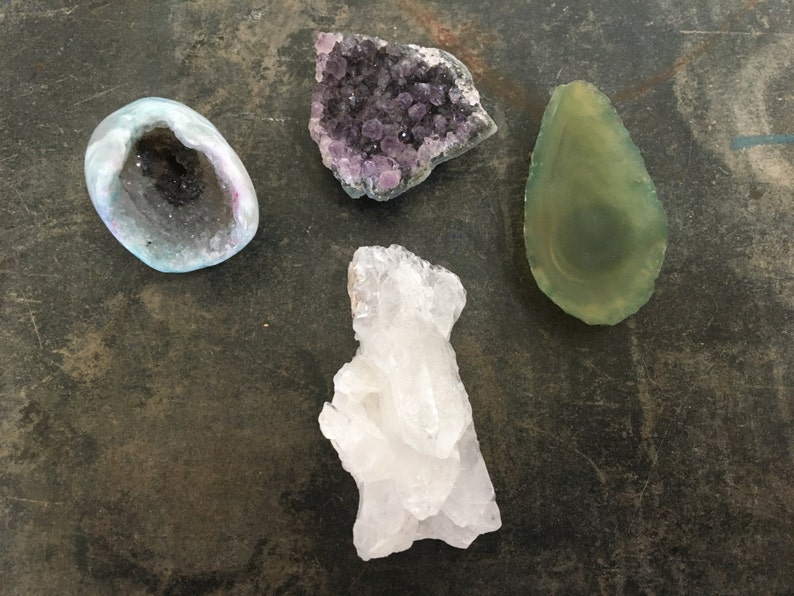 Crystal and Gemstone Geode Quartz Amethyst Etsy