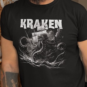 Kraken Shirt, Kraken Monster Tshirt Kryptozoology T-Shirt Cryptid Tee