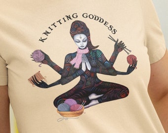 Knitting T-shirt, Knitting Goddess Shirt, Gift for Knitter Gifts Knitting Lover Yarn Lover Gifts Knitter Shirt