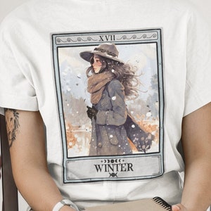 Winter Shirt, Winter Season Shirt, Winter Tarot Card Tshirt Winter Tee Winter Lover
