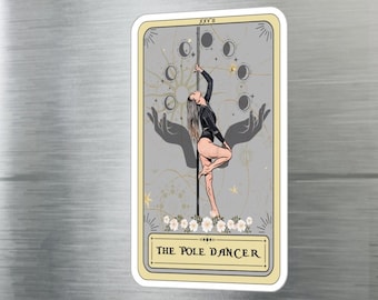 The Poledancer Tarot Card Sticker,  3" x 4" Vinyl Sticker Waterproof UV Resistant Pole Dance Sticker