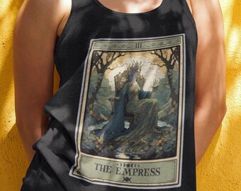 Camiseta sin mangas de algodón ligero con la carta del Tarot de la Emperatriz