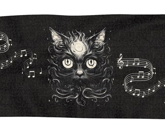 Bufanda de gato negro, chal rave bufanda de gato negro Rave Pashmina 27" x 73" regalos de amante del gato negro