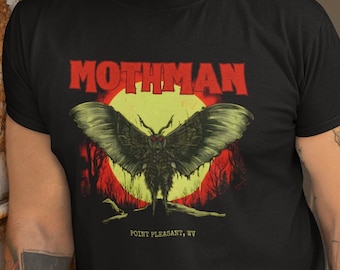 Mothman Shirt Cryptid Tshirt Cryptozoology West Virginia Mothman Tee Gift