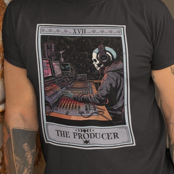 Music Producer Tshirt, The Producer Tarot Card Shirt, Music Recording Studio Gifts Music Producer Gift Audio Engineer T-shirt