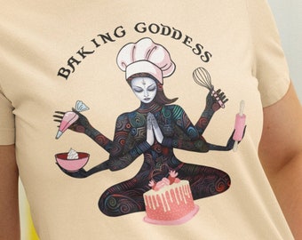 Baking Goddess Shirt Baker Shirt, Baking Lover Cadeaux pour Baker Woman T-shirt Funny Baking Shirt Pâtissier Dessert Expert Best Baker Shirt