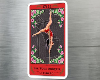 Sticker paaldanseres tarotkaart, 3 x 4 inch vinylsticker waterdicht, UV-bestendig