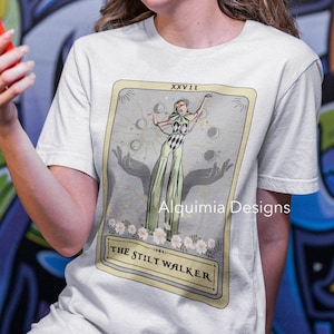 La camisa de cartas del tarot de Stilt Walker, la camisa de caminar sobre zancos, la camiseta de circo