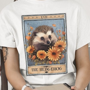 Camisa do ouriço, camisa do cartão de tarô do ouriço, camisa do amante do ouriço ouriço mãe presentes porco-espinho