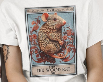 Wood Rat Chinese Zodiac Shirt, The Wood Rat Tarot Card Shirt, Rat Chinese Zodiac Tshirt