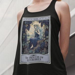 Débardeur myrtille, débardeur carte tarot princesse des myrtilles, chemise myrtille T-shirt végétarien cadeaux végétaliens chemise fruits