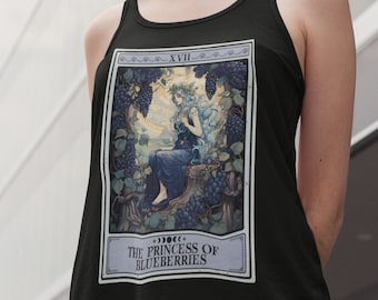 Prinzessin von Blaubeeren Tarot Karte Tank Top - Vegetarisch Vegan Geschenk