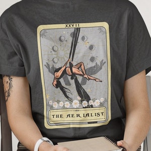 Aerialist Shirt, The Aerialist Tarot Card Shirt, Aerial Dance Tshirt Aerial Dancer Gift for Aerial Dancing