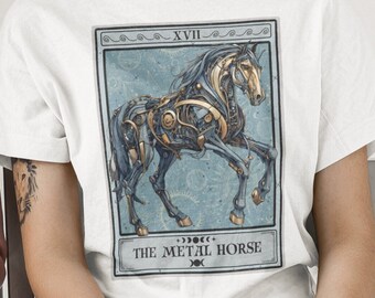 Metal Horse Chinese Zodiac Shirt, The Metal Horse Tarot Card Shirt, Horse Chinese Zodiac Tshirt