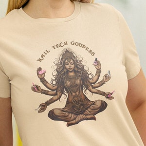 Diosa de la tecnología de uñas, regalo de camisa de tecnología de uñas para camiseta de artista de uñas Regalos de técnico de uñas