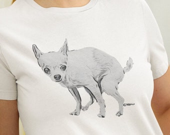 Pooping Chihuahua Shirt, Pooping Dog T-shirt Funny Chihuahua Mom Gifts Chihuahua Owner Gift Funny Dog Pooping Tee Gag Gift
