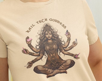 Nail Tech Godin, Nail Tech Shirt Cadeau voor Nail Artist T-shirt Nagel Technicus Geschenken