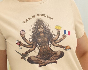 Paris Göttin Shirt, Paris Frankreich Shirt Urlaub in Paris Geschenk für Reiseliebhaber Paris Reise Tee Paris Shirt Frankreich Shirt
