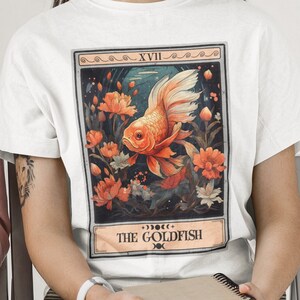 Goldfish Shirt The Goldfish Tarot Card Shirt Goldfish T-shirt Fish Lover Gifts