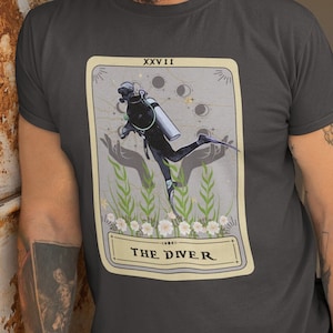 Scuba Diver Shirt, The Diver Tarot Card Shirt, Scuba Diving Gift Scuba Diving Tee