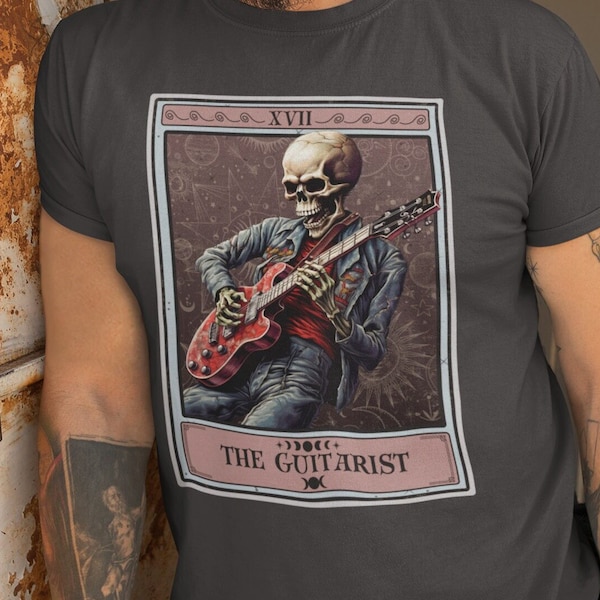 Guitarist Shirt, The Guitarist Tarot Card Shirt, Electric Guitar Player Gifts Lead Guitarist Tee Lead Guitar Player T-shirt