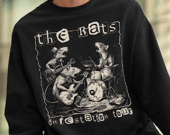 The Rats Infestation Tour Sweatshirt: Rat Band Graphic
