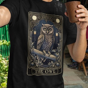 Uilshirt, tarotkaartshirt uil, cadeau uilliefhebber T-shirt uil Uil Spirit Animal