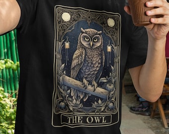 Owl Shirt,The Owl Tarot Card Shirt, Owl Lover Gift Owl T-Shirt Owl Spirit Animal