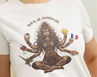 French Shirt, Paris Goddess Shirt, Paris France Shirt Vacation in Paris Gift for Travel Lover Paris Trip Tee Paris Shirt France Shirt